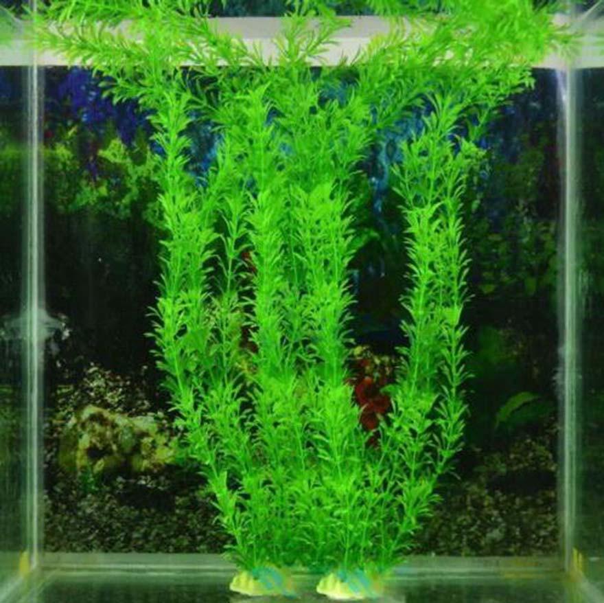 Bestselling Aquarium Landscaping: Aquatic Plant Simulation Grass, Green Tree Decoration - 3 Sections Vanilla Green.