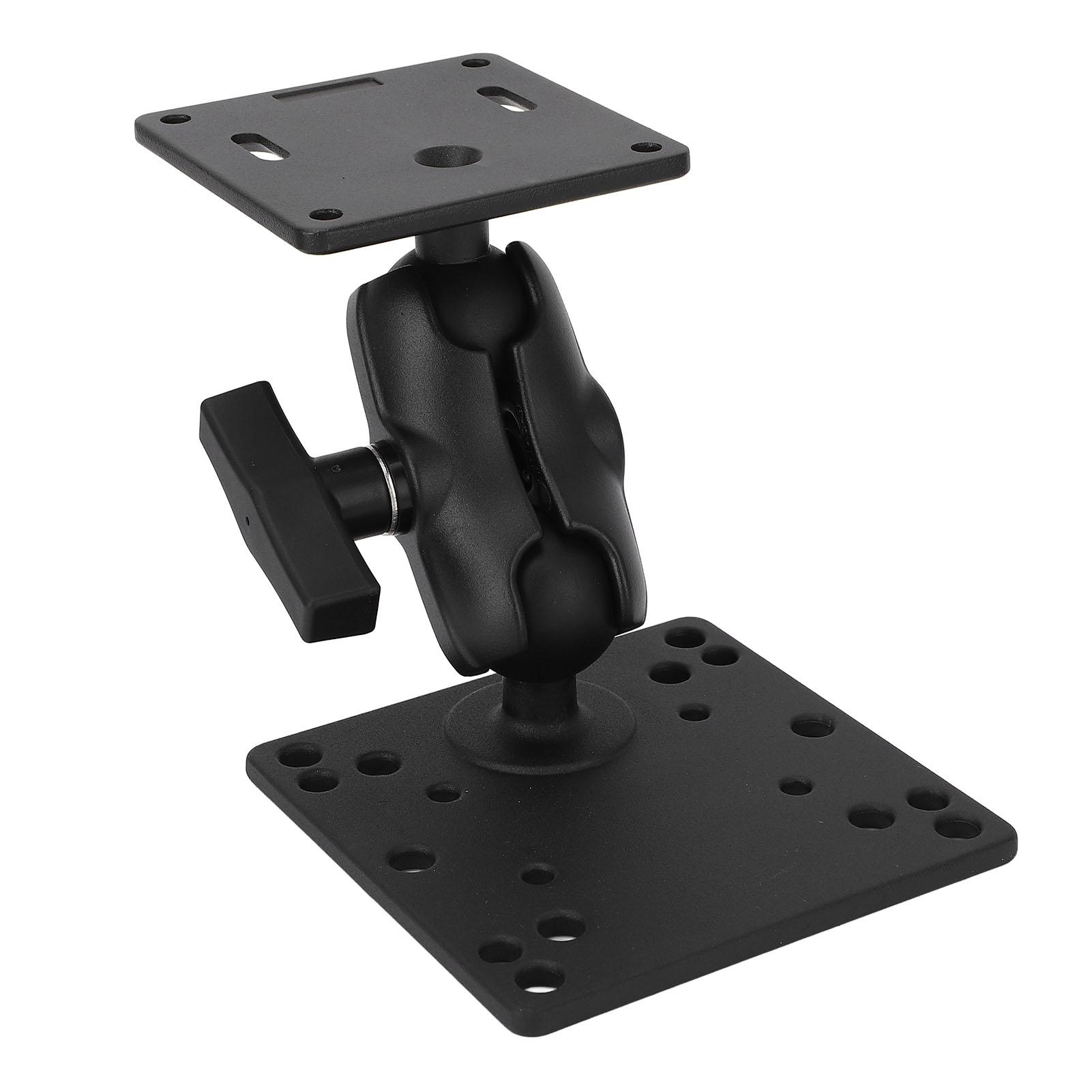 Igeteck Double Socket Arm Aluminum Alloy With 1.5Inch C Size Ball Adapter Double Ball Mount For Tablet Cell Phone Fish Finder