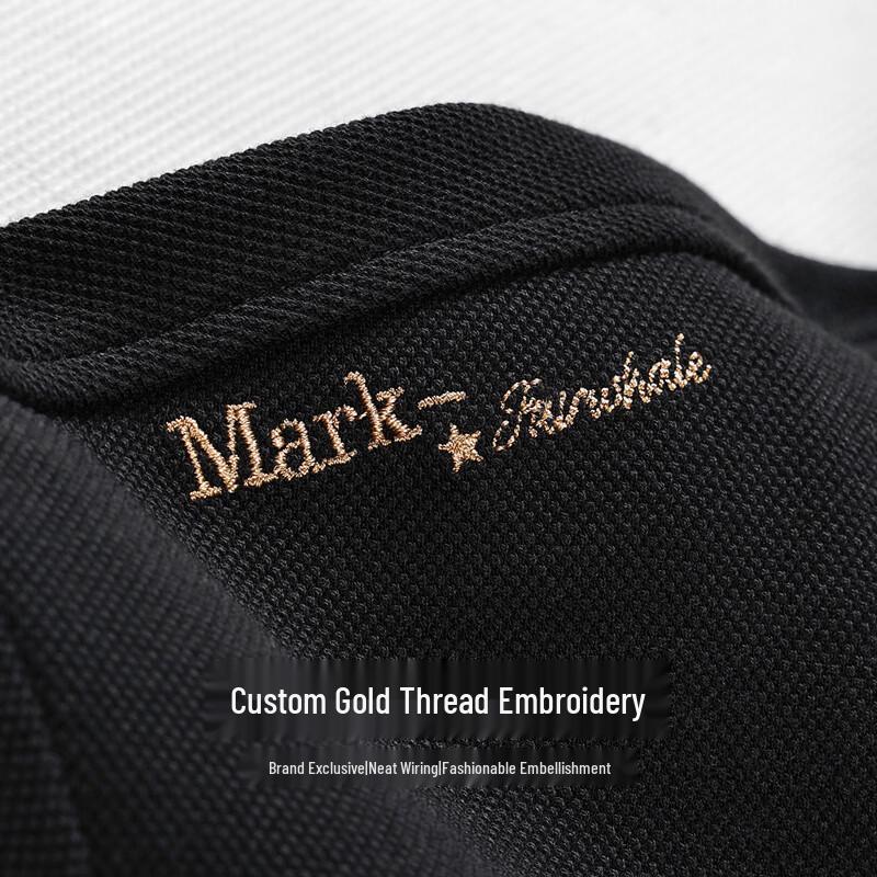 Mark Hua Fei Men's Pure Cotton Embroidered Polo Shirt
