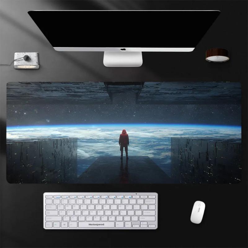 Cyberpunk Gaming Mouse Pad Anime Xxl Mouse Pad Neon City Signs Desk Mat Gamer Large Mousepad Keyboard Mat Laptop Computer Carpet