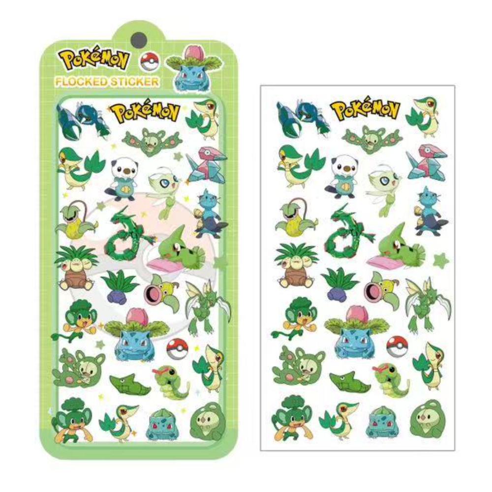 Lovely Cute 3D Crystal Embossed Pokmon Stickers for Kids Journal Decor and Reward Cartoon Waterproof DIY Scrapbooking Stickers