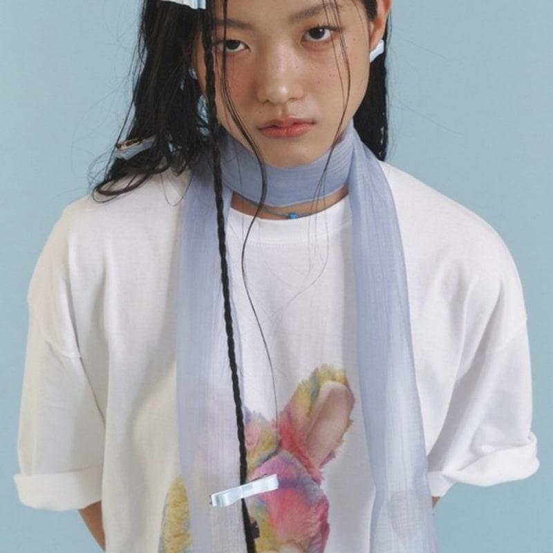 LOVE ME MONSTER Love Sheer Long Scarf_BU