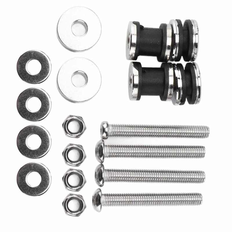 Backrest Sissy Bar Mounting Bolts Waterproof Motorcycle Docking Hardware Kit Chrome Finished for