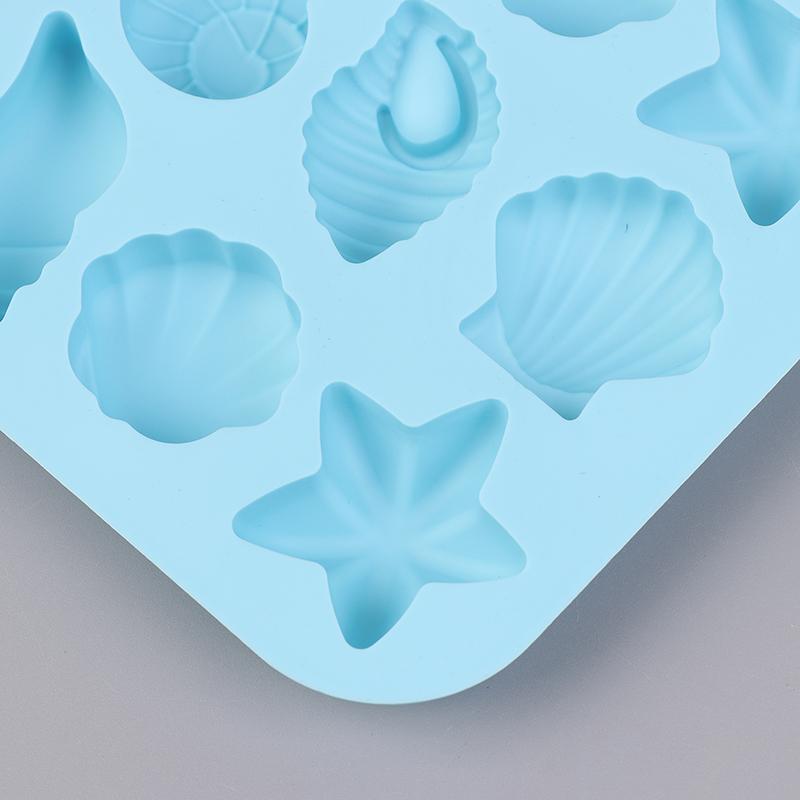 16 Cavity Shell Conch Starfish And Other Shaped Silicone Molds Diy Candy Mousse Pastry Pudding Chocolate Cake Baking Mold