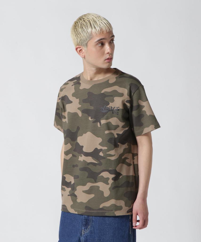 AVIREX STAR SPANGLED BANNER S/S CREW NECK T-SHIRT 783-7134086 men's 2XL olive camo