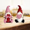 Gnome Valentine's Day Ornament Table Decorations - Christmas Gnome Figurine Valentine's Day Decoration Gift Resin
