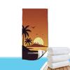 Vintage Retro Sunset Palm Beach Towel Patterned Sunscreen And Windproof Suitable For Swimming Pool Camping Travel