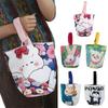 Dog Cartoon Canvas Bucket Bag Cat Dog Lunch Bag Cute Rabbit Handbag  Travel