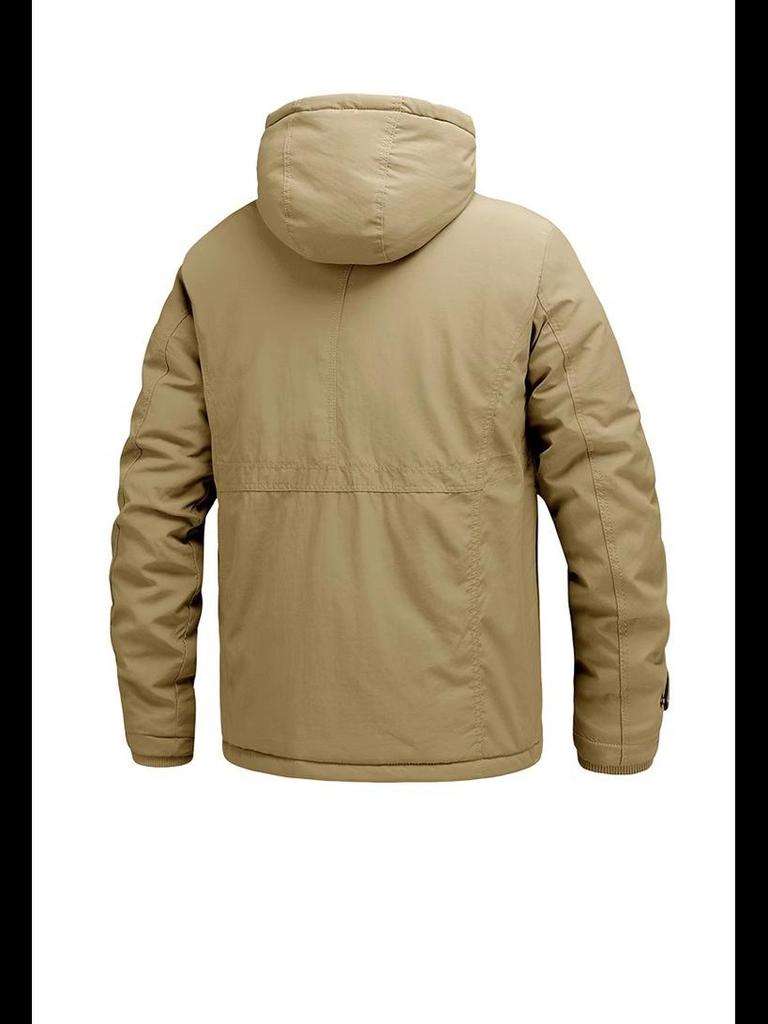 Giacca Tattica Invernale da Uomo Taglie Forti in Stile Militare con Fodera in Velluto