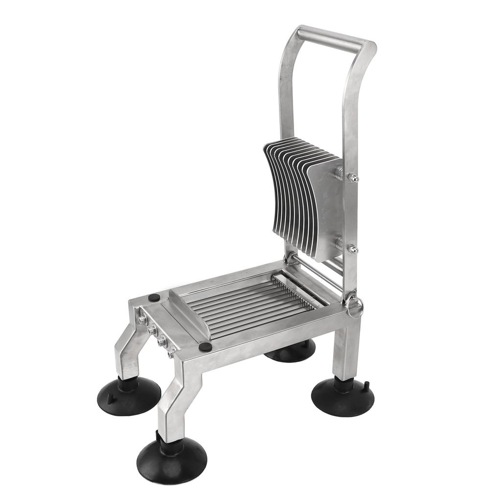 Commercial Vegetable Cutter Stainless Steel Anti Slip Manual Food Cutter with 4 Suction Cup for