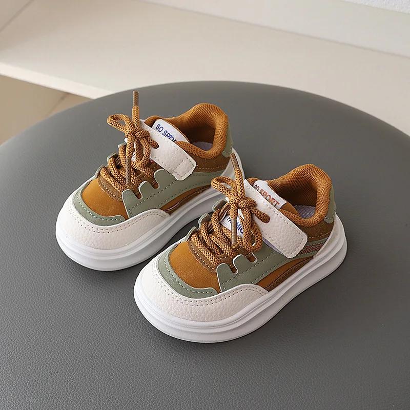 

Новые детские кроссовки, модная универсальная обувь для девочек, удобные кроссовки на мягкой подошве для мужчин, легкие простые кроссовки для девочек, классическая повседневная обувь 21insole13.5cm коричневый