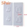 New 10 Pair Double-Sided Adhesive Wall Hooks Hanger Strong Transparent Hooks Suction Cup Sucker Wall Storage Holder For Kitchen