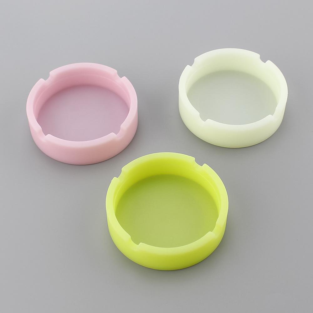 Round Soft Silicone Camouflage Ashtray with Logo - Multi-color Smoking Accessory Holder