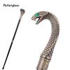 Kupfer Luxus Kobra Schlange Griff Mode Gehstock für Party Dekorative Gehhilfe Elegantes Krummstab Knauf Gehstock 94cm