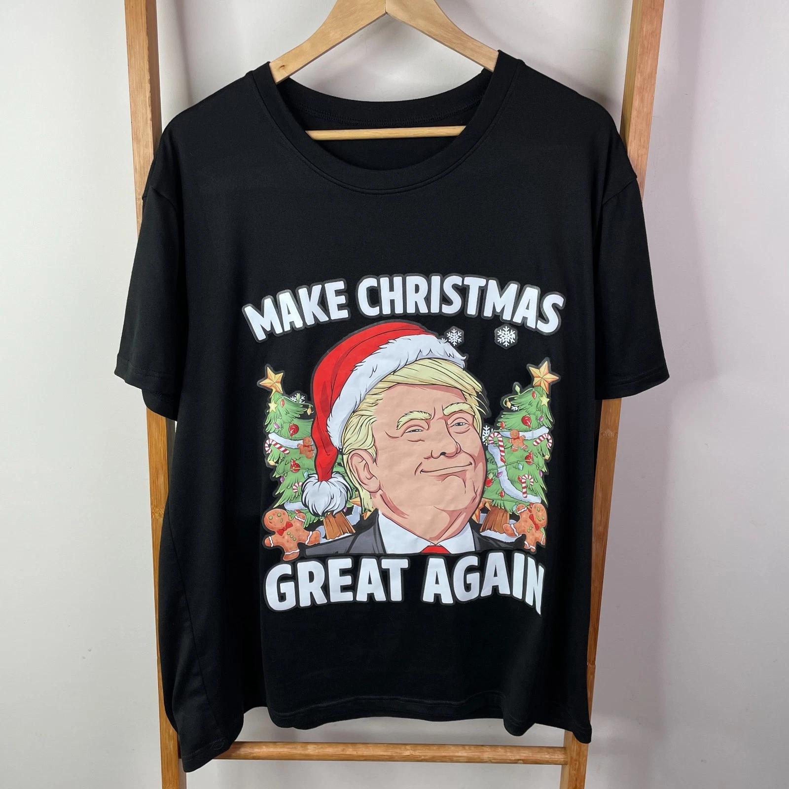 

Make Christmas Great Again Donald Trump Shirt Mens Extra Large Black Graphic 4XL