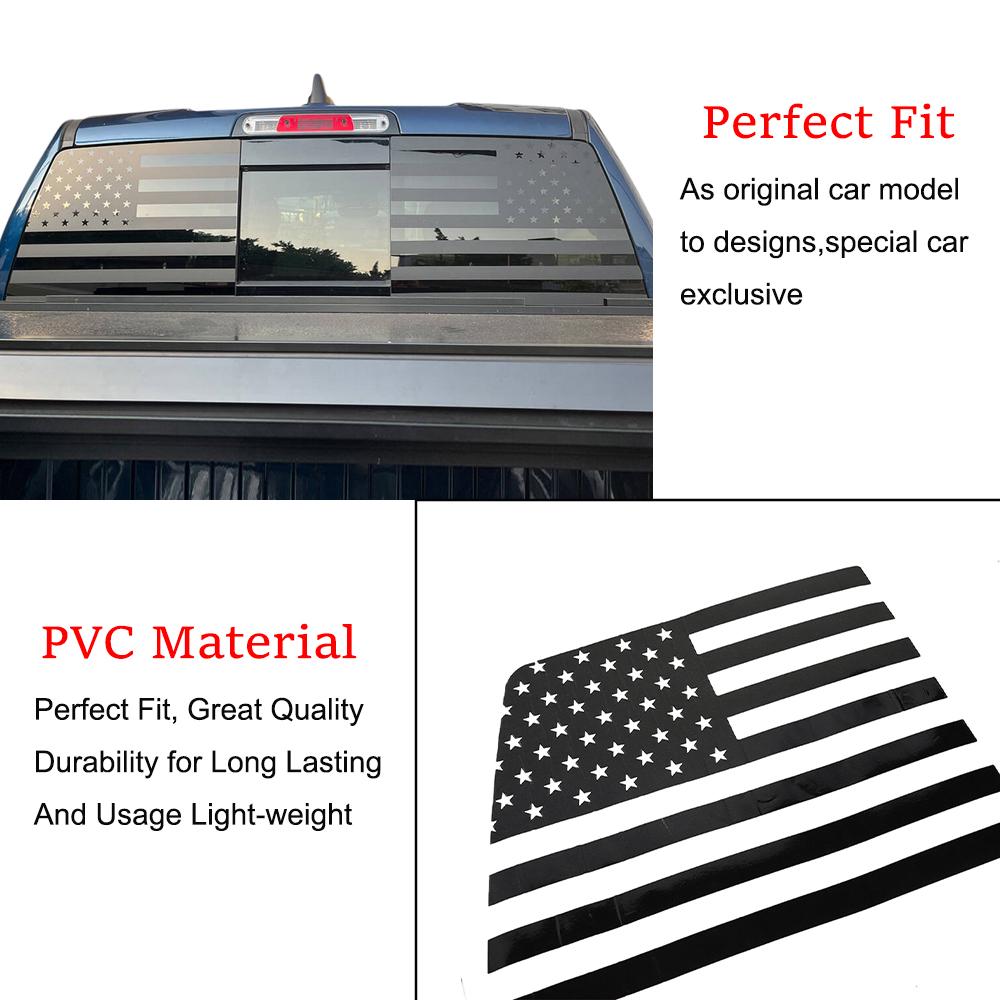 Car Rear Window Stickers Decoration PVC Decal Trim for Dodge RAM 2009-2025 Rear Windshield USA Flag Sticker Exterior Accessories