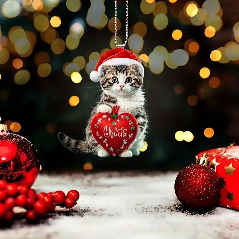 Kreative Cartoon Katze Acryl Deko Hängeanhänger für Autoinnenzubehör