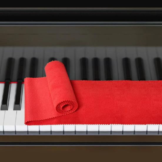 Piano Keyboard Anti-Dust Cover Flannel Key Cover Cloth 88 Keys Protective Dust Cover for Electronic Keyboard Digital Piano