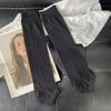 Breathable Vertical Stripes Leg Socks High Tube Women Daily Sock Casual Calf Socks