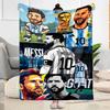 Messi 496 Blanket Ultra-Soft Suitable for Bed Picnics Office Chair All-Season Use Playful Design Gift for Travel Home Birthdays
