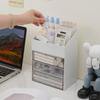 Transparent Desktop Drawer Storage Box - Stackable Organizer for Cosmetics & Stationery