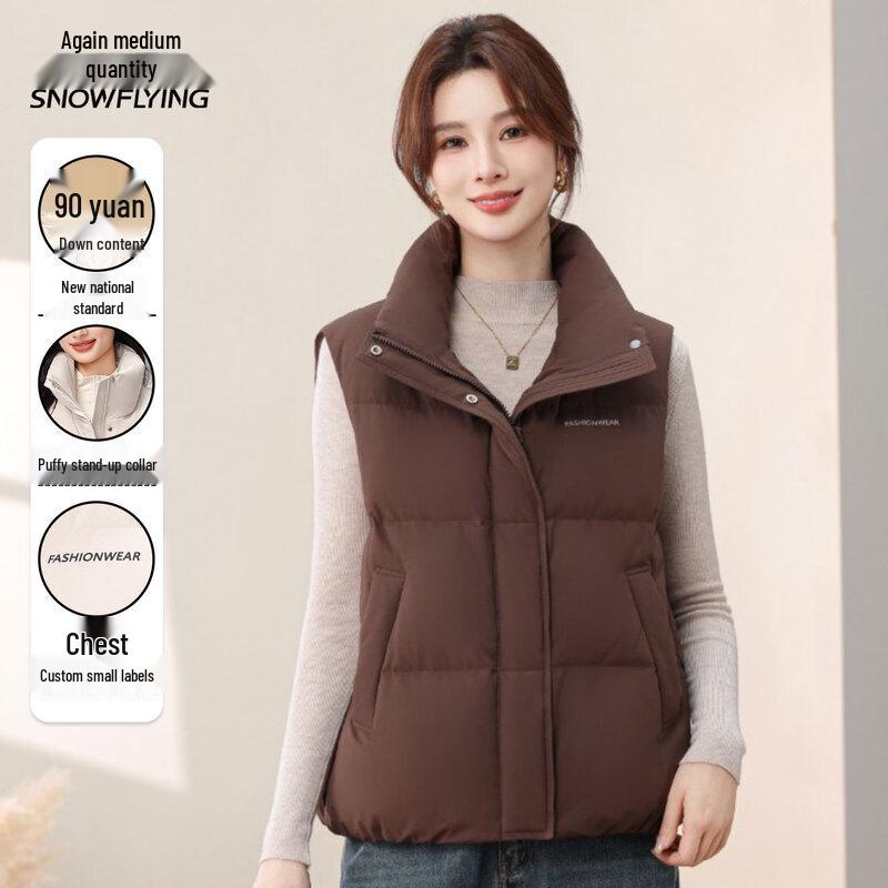 Women's Fashion Stand Collar Down Vest