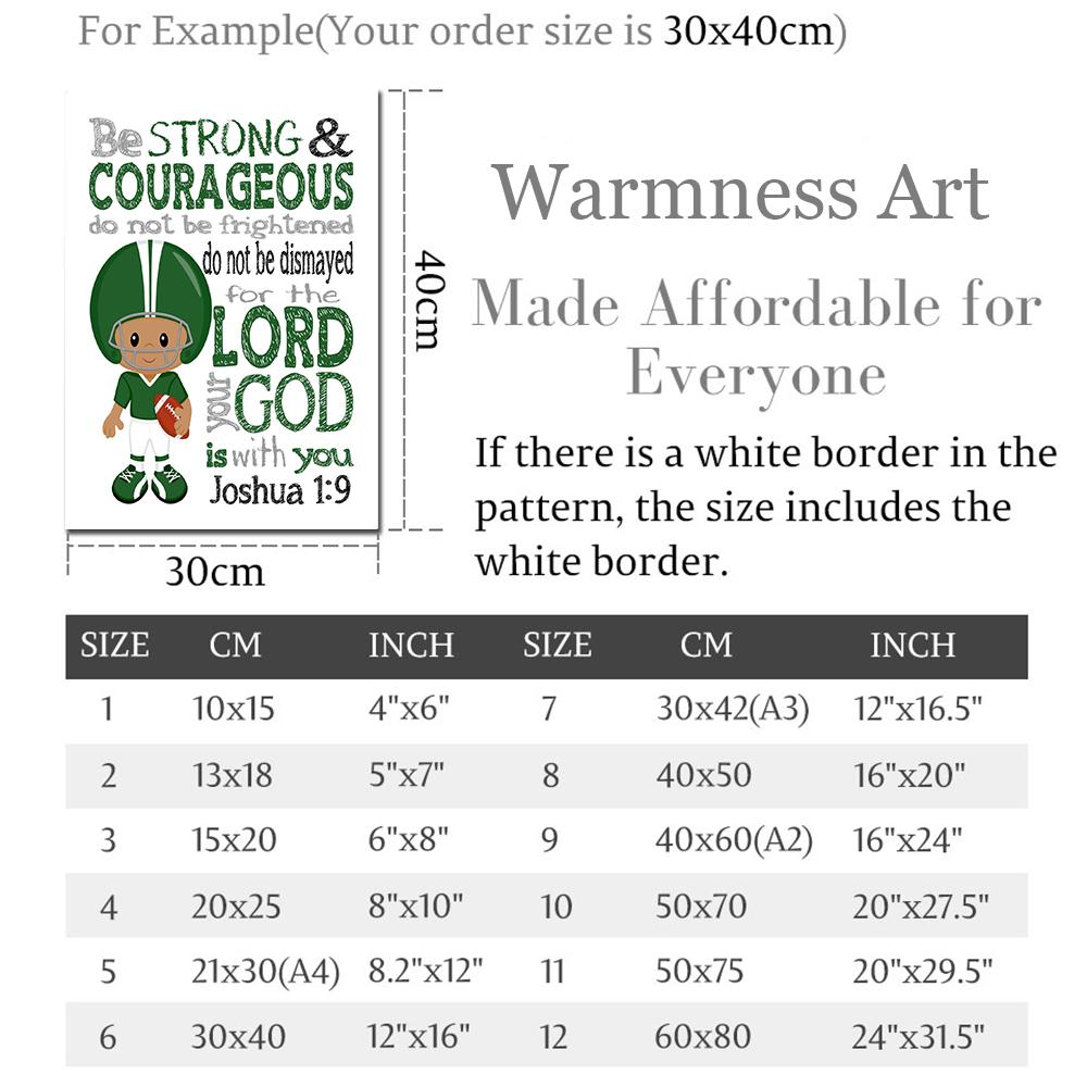 Bible Verse Posters and Prints African American Sports Christian Wall art Canvas Painting Nursery Pictures For Kids Room Decor