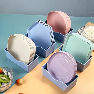 Plastmasas paplāte korejiešu multfilmu trauciņš ar glazūru, daudzfunkcionāls uzkodu kūkas šķīvis, iesma kauls, trauks ar mazu disku mājas virtuvei, piederumi un piederumi