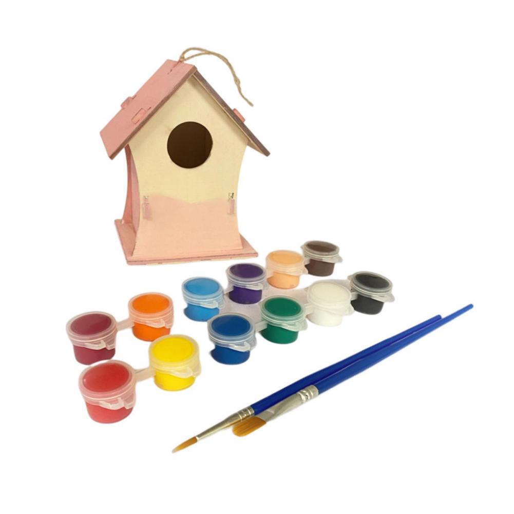 

1 Набір Будиночок для птахів Конструктор Дитячий DIY Пташиний будиночок Розфарбовування Збирання Пташина коробка Ремесло Діти Будують Фарбують Пташиний будиночок Подарунки