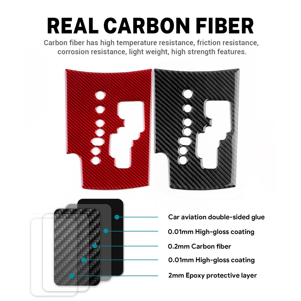 Real Soft Carbon Fiber Sticker For Toyota RAV4 2006 2007 2008 2009 2010 2011 2012 LHD Car Gear Shift Panel Interior Trim