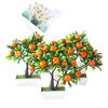 Artificial Plants Bonsai Orange Fruit Tree Potted Wedding Banquet Decor Party Hotel Flower Ornament Home Living Room Decorations