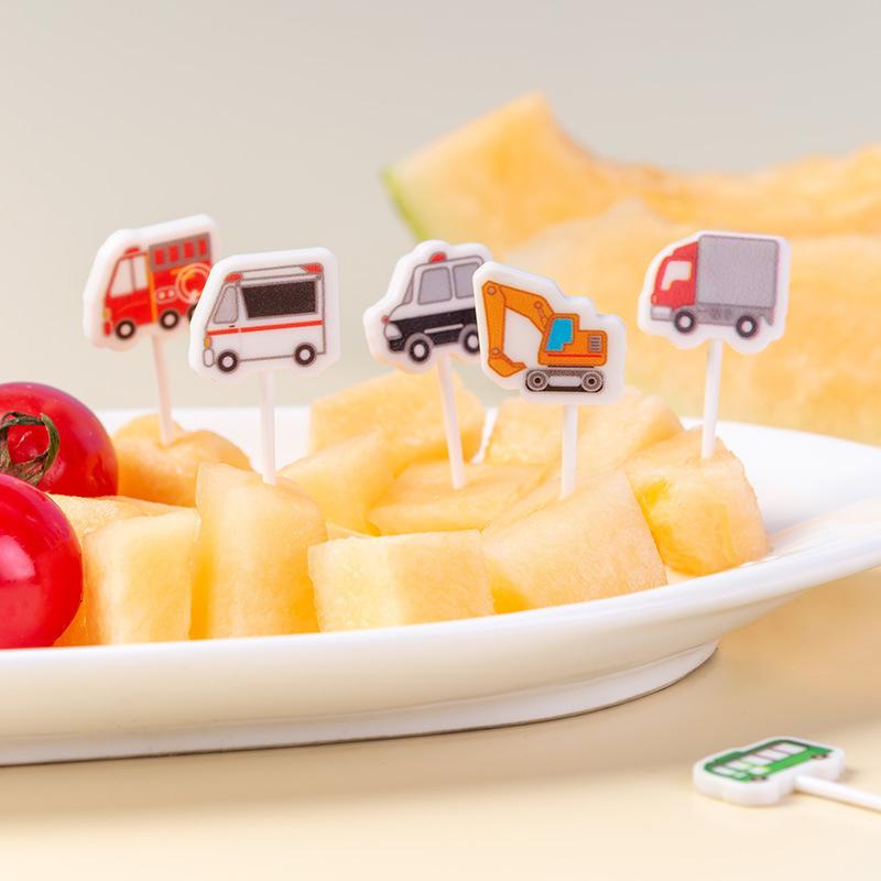 6Pcs Animal Cat Paw Fruit Fork Mini Cartoon Children Snack Cake Pick Toothpick