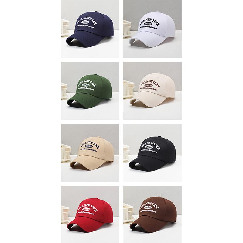 Korean Retro Baseball Hat Women'S Autumn Winter Versatile Ins Street Letter Embroidered Caps Summer Couple Men