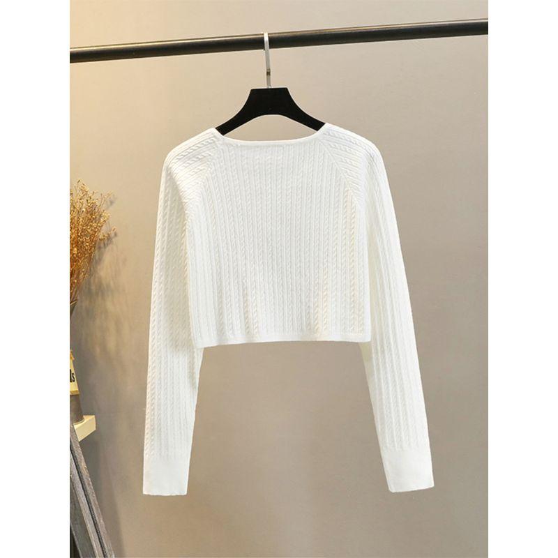 Coat Women's Knitted Cardigan Spring and Autumn Slim Fit Small Waistcoat