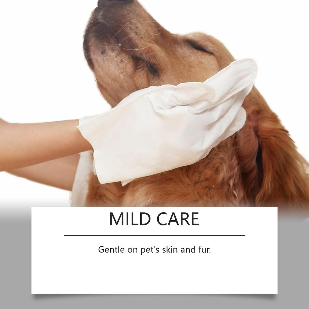 2pc Pet Cleaning Gloves, Gentle , Suitable For Both Cats And Dogs, Disposable, Convenient And Hygienic For Grooming Loose .