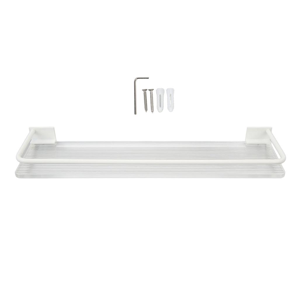 Bathroom Wall Shelf Punch Free Acrylic and Space Aluminum Wall Mounted Bathroom Floating Shelves for Home Rodless