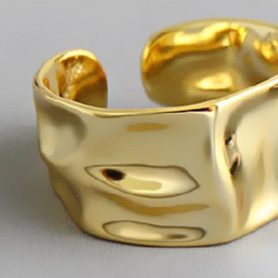 Finger Band Adjustable Opening Personality Polishing Neutral Style Decoration Solid Color Women Irregular Wavy