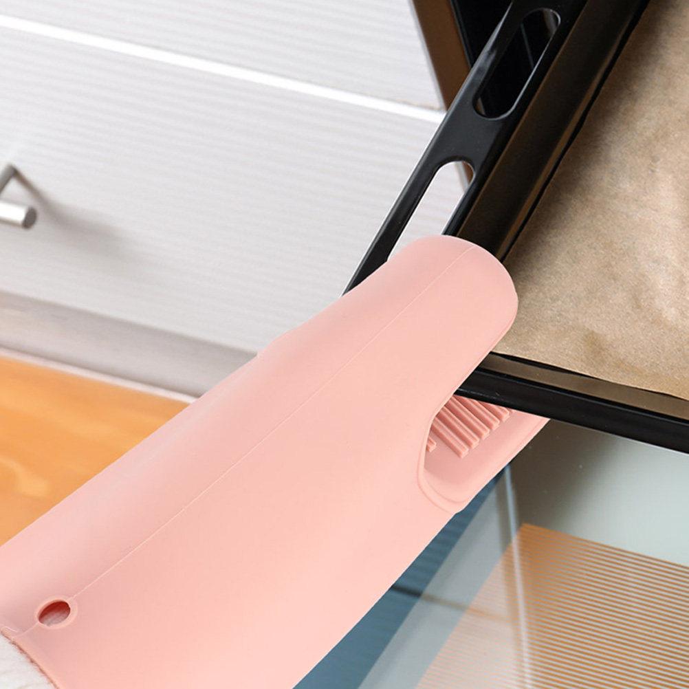 2Pcs Heat Resistant Silicone Oven Gloves Non Slip Kitchen Baking Mittens Thickened Protection Nordic Design Microwave Oven Grill