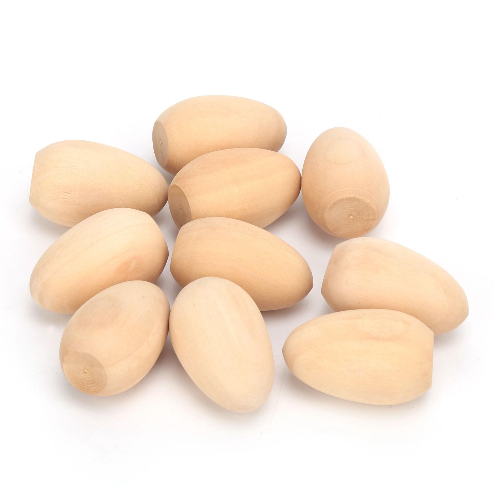 

10 шт. деревянных яиц, яркие, легкие, портативные, не легко ломающиеся, игрушечные искусственные яйца для семьи S