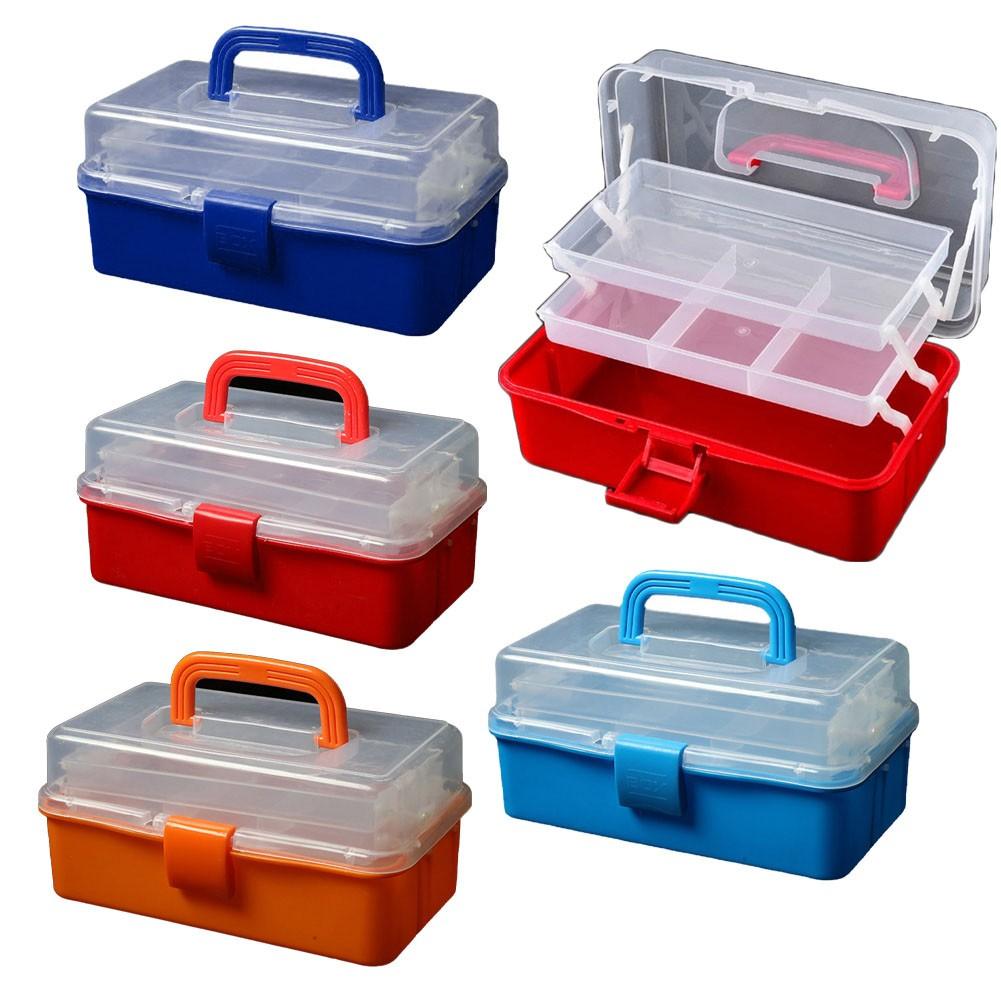 Transparent 3 Layer Fishing Tackle Box Organizer for Tools and Jewelry