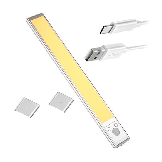 

Светодиодный светильник с датчиком движения, перезаряжаемый, магнитный ночник, регулируемая яркость и цвет, беспроводное освещение для шкафа, прихожей 24cm 1pc