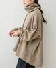 atONE Ribbed Turtleneck Plus Sizes Light Khaki ATK-0114 Women's Fleece-Lined Pullover, 4L-5L,