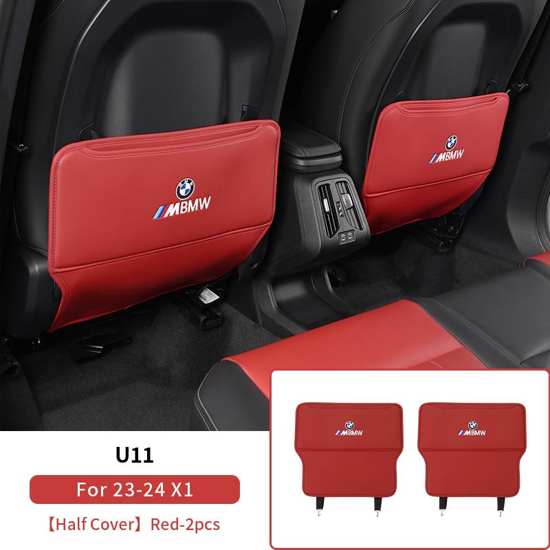 

2025 Hot PU Car Seat Anti Kick Pad Cover Rear Seat Back Protector Organizer For BMW X1 U11 2023-2024 Upgraded Auto Interior Deco