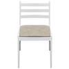 VidaXL 4x Hévéa Massif Chaise De Salle À Manger Blanc Meuble Mobilier Cuisine 242031