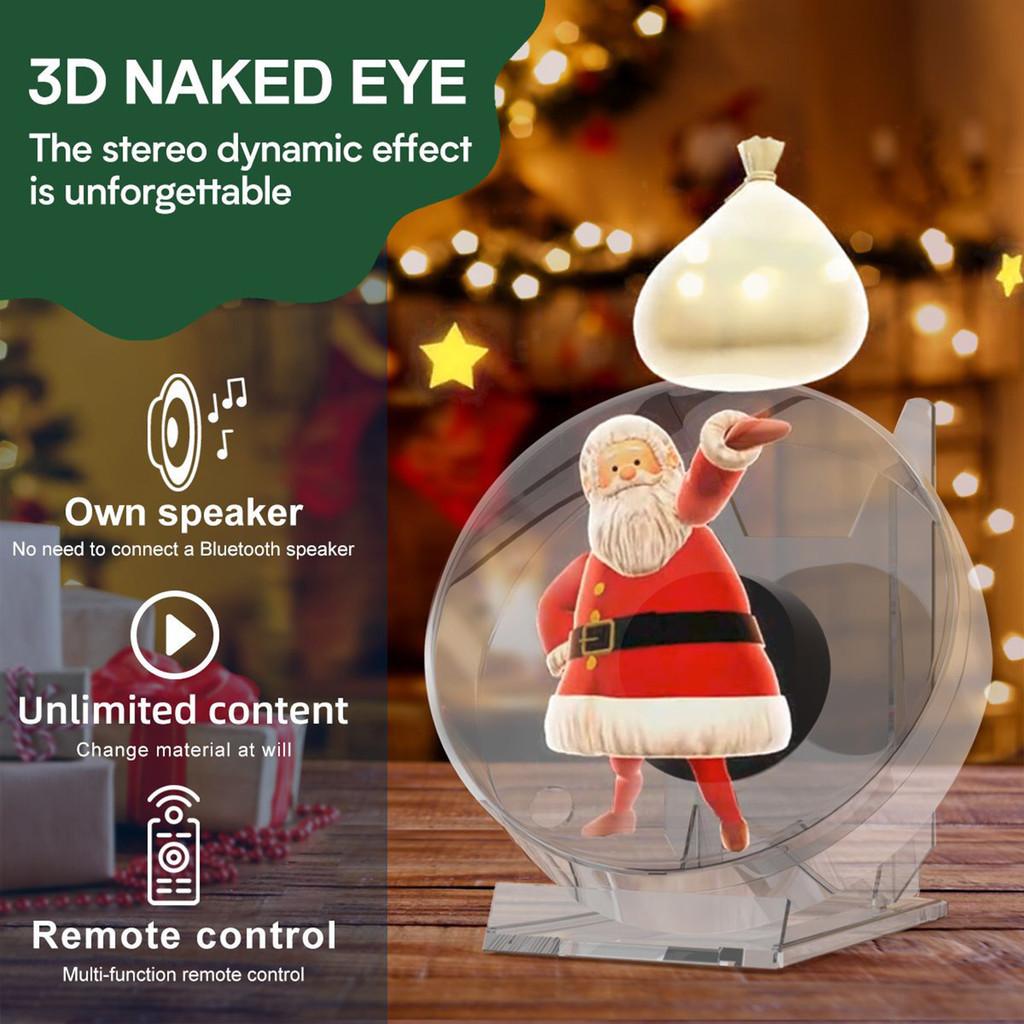 Mini 3D Holographic Advertising Light Desktop LED Holographic Projector Fan Screen Hologram Picture Video Display Device 12*10.4*8.8cm