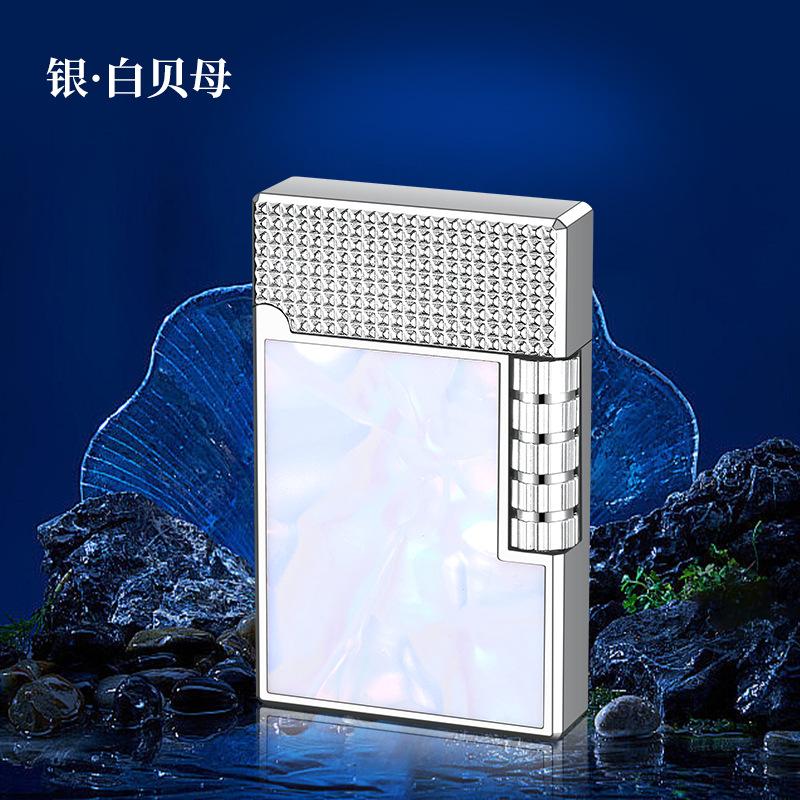 New Kalucai Shell Self-igniting Lighter Side Slide Wheel Self-Inflating High-End Retro Gift for Boyfriend