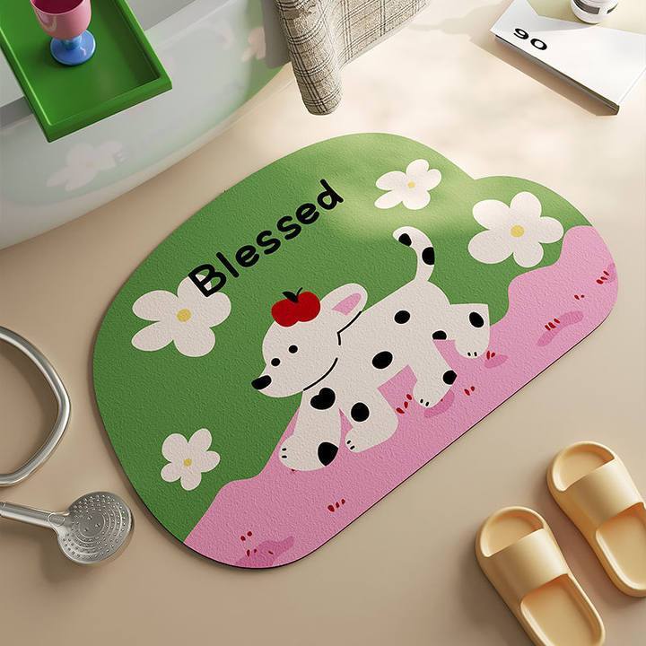 Reise Welpe Badezimmertür Bodenmatte Badezimmer Toilettentür Haushalts Eingangstür Rutschfest Saugfähig Schnelltrocknend Fußmatte 40X60cm 15.7X23.6in