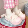 Cute Cute Cat Ear Cotton Slippers Velvet Thick Bottom Home Wear Warm Non-slip Cotton Slippers Women