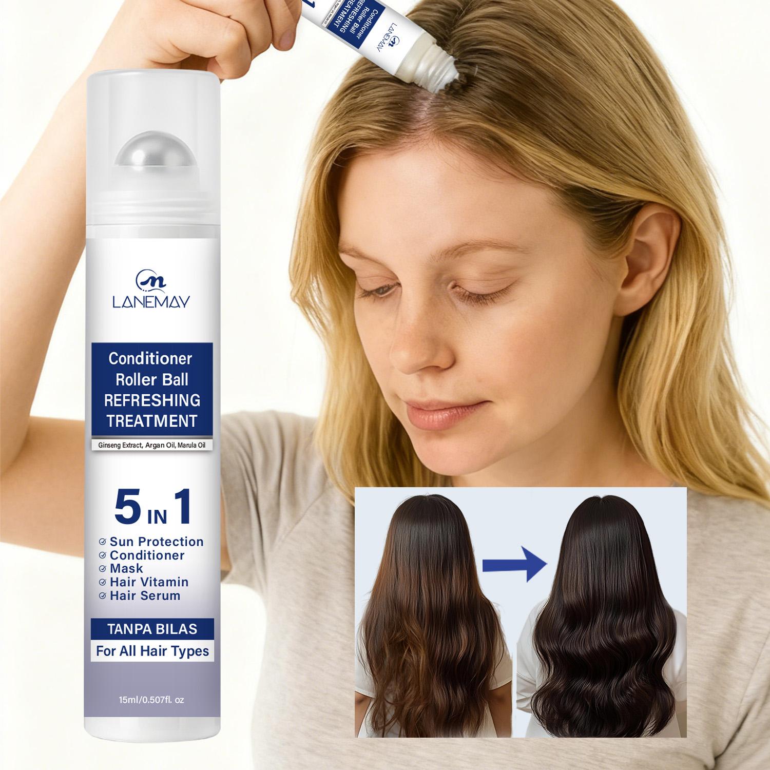 

Conditioner Roller Ball-Minmizes Hair Damage From Coloring And Bleaching-Prevents Dryness And Brittleness-Suitable For All Hair Types, 15ml