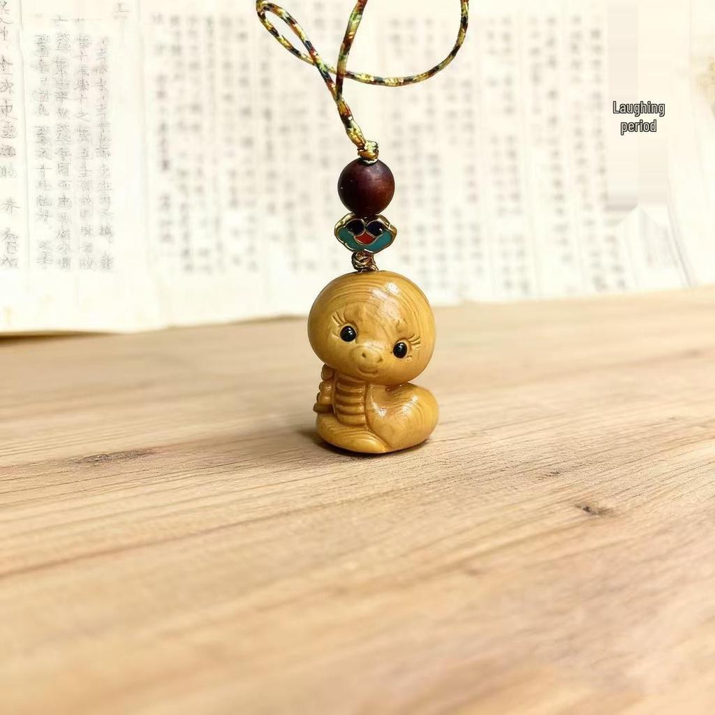 Zodiac Cartoon Wooden Couple Phone Charm & Keyring